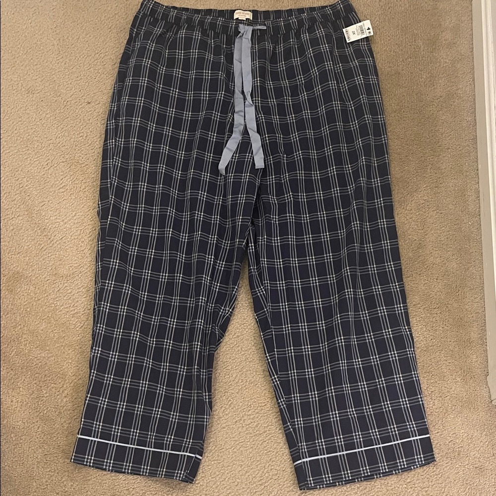 Classic Navy Plaid Pajama Pants